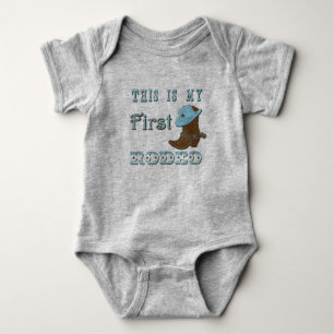 Dit is mijn eerste rodeo boy baby outfit romper