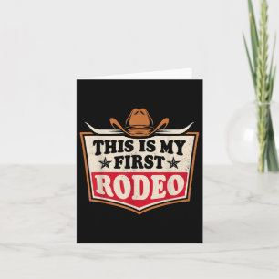 Dit Is Mijn Eerste Rodeo Cowboy Cowgirl Hoed Manne Kaart
