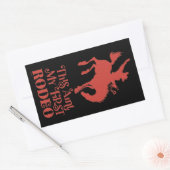 DIT IS MIJN EERSTE RODEO grappige cowboy horserVIN Rechthoekige Sticker (Envelop)