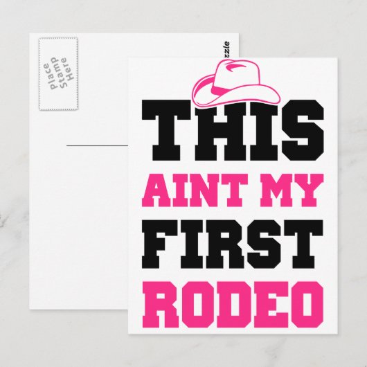 Dit is mijn eerste Rodeo niet. Briefkaart (Voorkant / Achterkant)