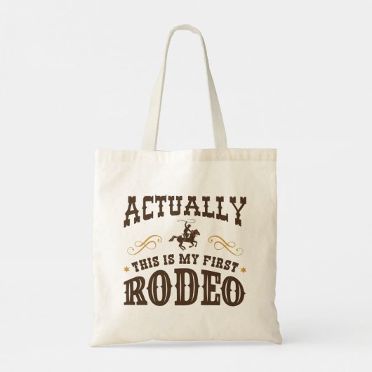 Dit is mijn eerste rodeo tote bag (Achterkant)