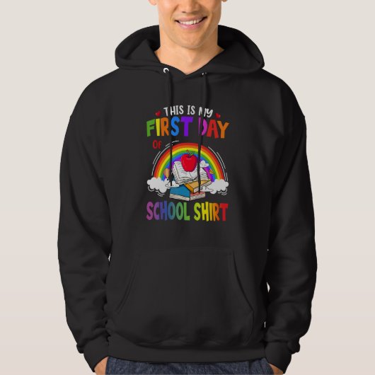 Dit is mijn eerste schooldag terug naar school hoodie (Voorkant)