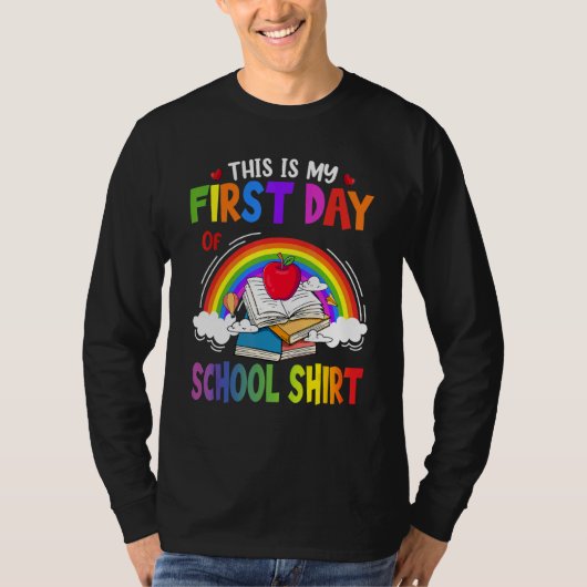 Dit is mijn eerste schooldag terug naar school t-shirt (Voorkant)