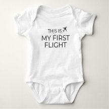 "Dit is mijn eerste vlucht" Baby Bodysuit minimali