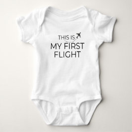 "Dit is mijn eerste vlucht" Baby Bodysuit minimali