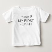 "Dit is mijn eerste vlucht" Baby T-Shirts minimali (Voorkant)