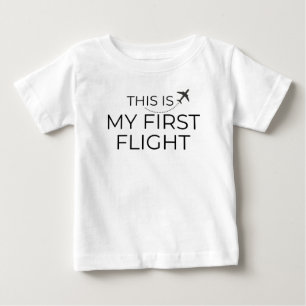 "Dit is mijn eerste vlucht" Baby T-Shirts minimali