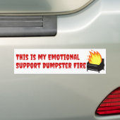 Dit is mijn Emotionele Steun Afvoerbak Brand Bumpersticker (Op auto)