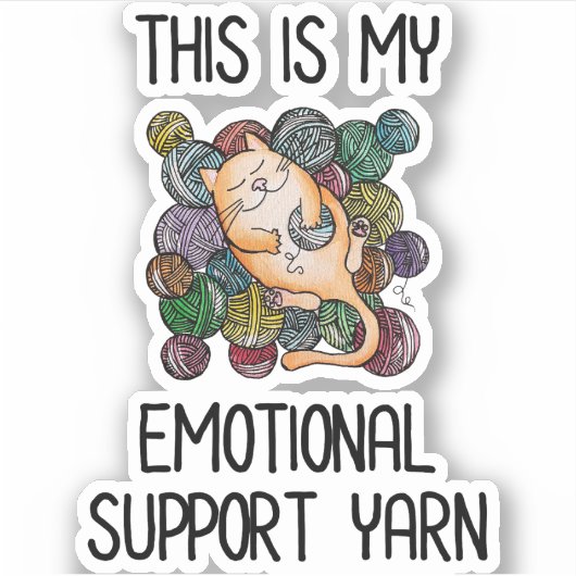 Dit is mijn emotionele steundraad sticker (Voorkant)