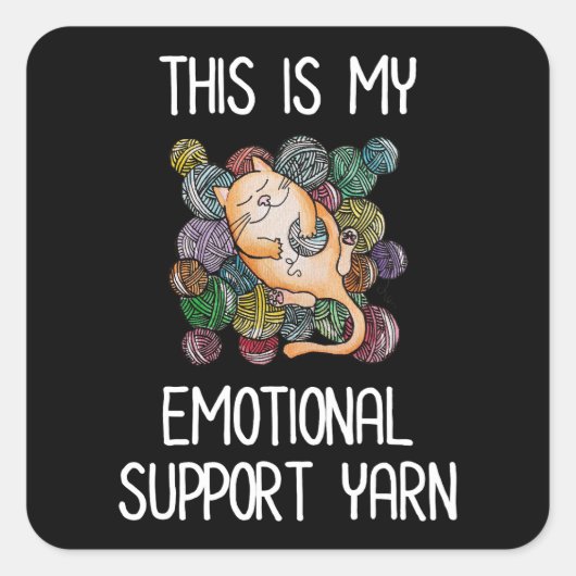 Dit is mijn emotionele steundraad vierkante sticker (Voorkant)