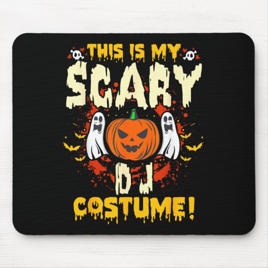 Dit is mijn eng DJ-kostuum Funny Halloween Muismat (Voorkant)