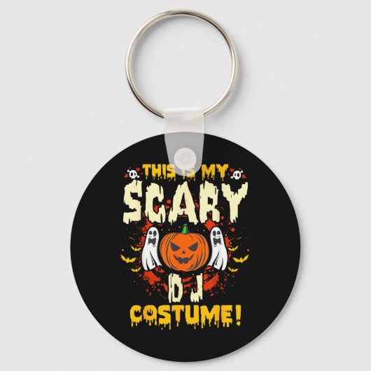 Dit is mijn eng DJ-kostuum Funny Halloween Sleutelhanger (Voorkant)