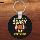 Dit is mijn eng DJ-kostuum Funny Halloween Sleutelhanger (Voorkant)