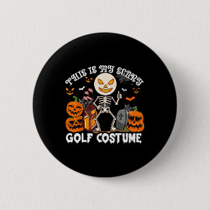 Dit is mijn eng golfkostuum Halloween skelet P Ronde Button 5,7 Cm