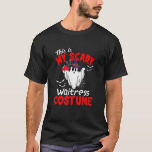 Dit is mijn eng Waitress Costume Ghost Halloween T-shirt