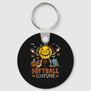 Dit is mijn eng zachte kostuum Halloween skelet Sleutelhanger