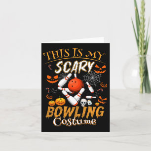 Dit is mijn enge Bowling Costume Halloween Kaart