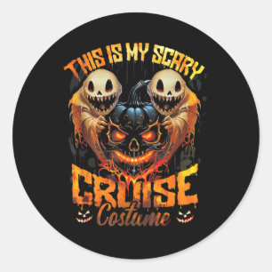 Dit is mijn enge cruise kostuum duivel spook horro ronde sticker