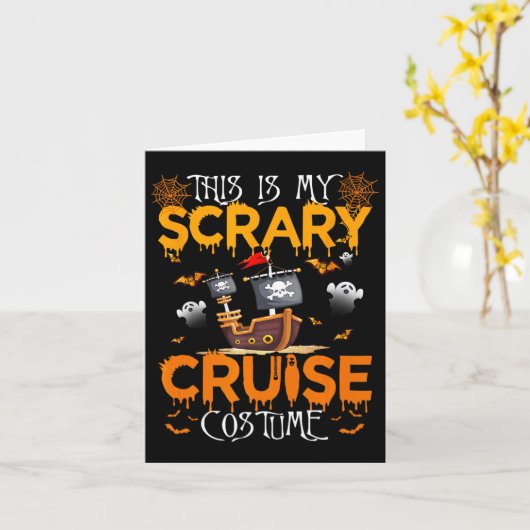 Dit is mijn enge cruise kostuum Halloween zeilen Kaart (Gele Bloem)