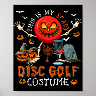 Dit Is Mijn Enge Discgolf Kostuum Halloween Skele Poster