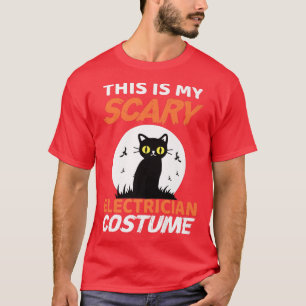 Dit is mijn enge elektricienkostuum voor Halloween T-shirt