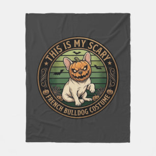 Dit Is Mijn Enge Franse Bulldog Kostuum Halloween  Fleece Deken