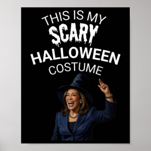 Dit is mijn enge Halloween kostuum Kamala Harris T Poster
