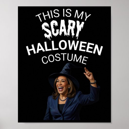 Dit is mijn enge Halloween kostuum Kamala Harris T Poster (Voorkant)