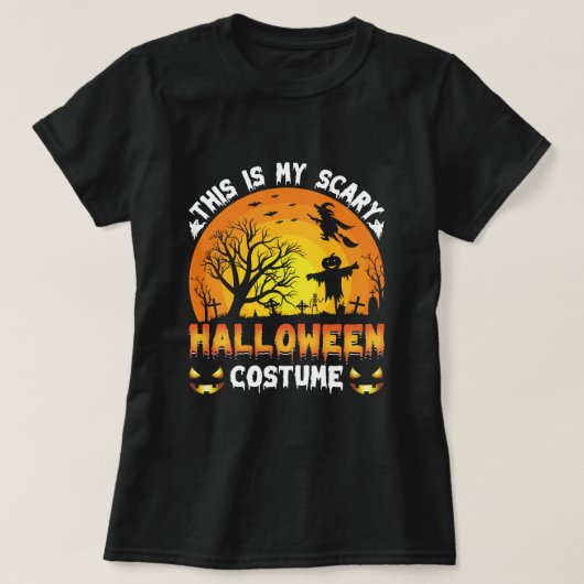 Dit is mijn enge Halloween kostuum T-shirt (Design voorkant)