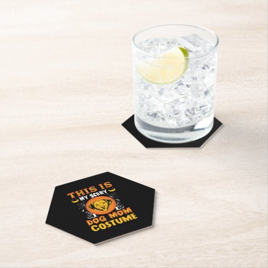 Dit is mijn enge hond mama kostuum kartonnen onderzetters (Insitu)