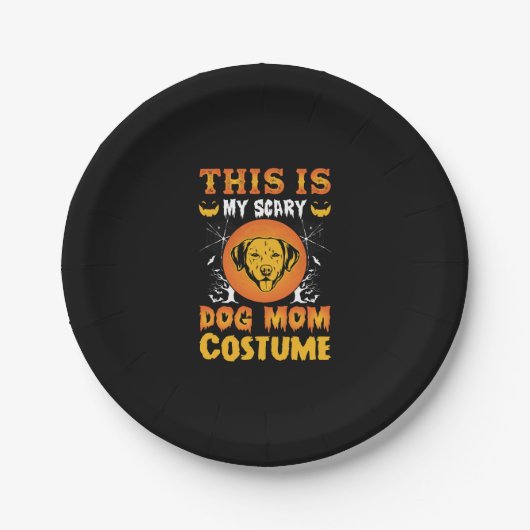 Dit is mijn enge hond mama kostuum papieren bordje (Voorkant)