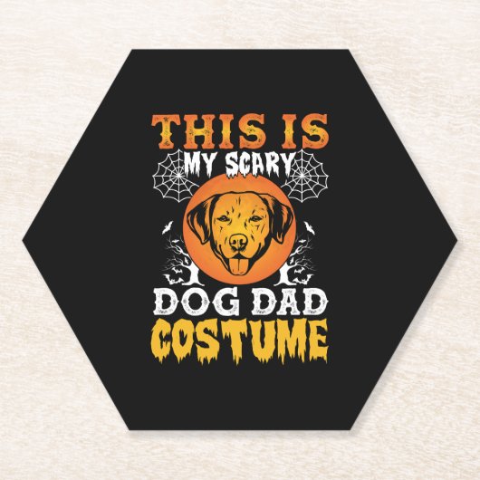Dit is mijn enge hond pap kostuum kartonnen onderzetters (Voorkant)
