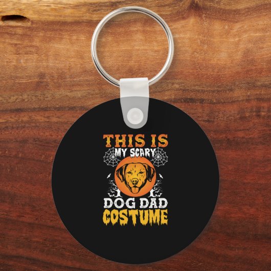 Dit is mijn enge hond pap kostuum sleutelhanger (Voorkant)