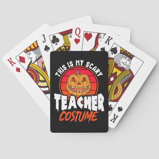Dit is mijn enge leraar kostuum pokerkaarten (Achterkant)