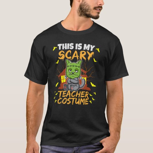 Dit is mijn enge leraar kostuum school onderwijzer t-shirt (Voorkant)