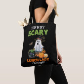 Dit is mijn enge Lunch Lady Ghost Halloween Tote Bag (Dichtbij)