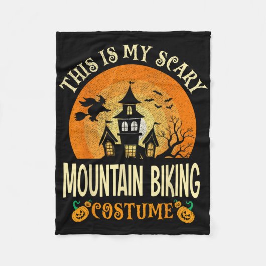 Dit is mijn enge mountainbikekostuum Halloween Fleece Deken (Voorkant)