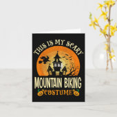 Dit is mijn enge mountainbikekostuum Halloween Kaart (Gele Bloem)