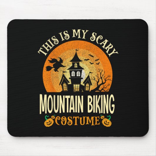 Dit is mijn enge mountainbikekostuum Halloween Muismat (Voorkant)