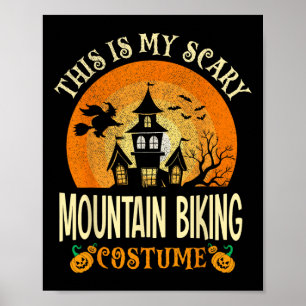 Dit is mijn enge mountainbikekostuum Halloween Poster