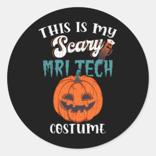 Dit is mijn enge MRI-tech kostuum Grappig Hallowee Ronde Sticker
