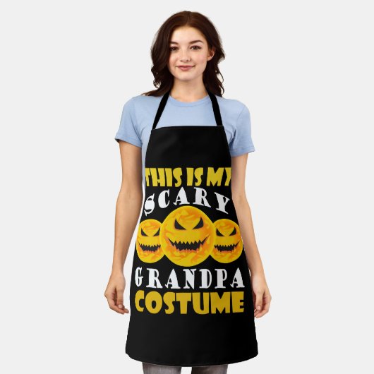 Dit is mijn enge opa kostuum T-shirt Schort (Gedragen)