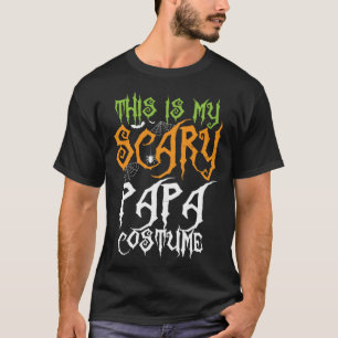 Dit is mijn enge papa kostuum familie Halloween T-shirt