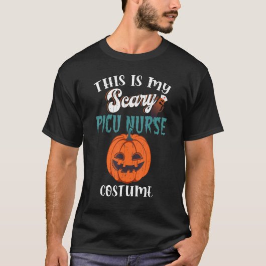 Dit is mijn enge PICU Zuster kostuum Halloween Ped T-shirt (Voorkant)