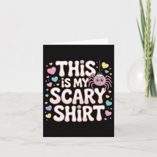 Dit is mijn enge Shirt Halloween Spider Fun Gezegd Kaart
