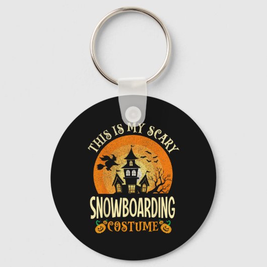Dit is mijn enge snowboardkostuum Halloween Sleutelhanger (Voorkant)