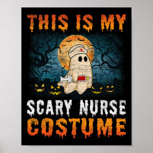 Dit is mijn enge verpleegster kostuum Halloween Ma Poster