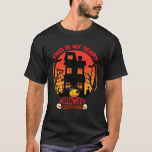 Dit Is Mijn Enge Zwarte Kattenkostuum Halloween T-shirt