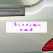 Dit is mijn epische berg! bumpersticker (Op auto)
