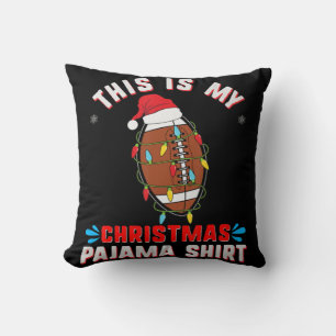 Dit is mijn fan van het kerstpajama football kussen